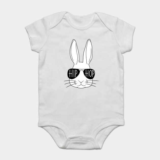 Easter Bunny Hip Hop Baby Bodysuit by valentinahramov